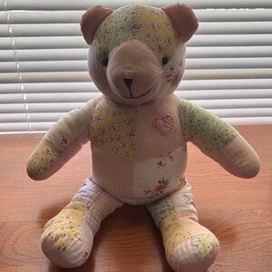Pottery Barn Kids Floral Patchwork Teddy Bear